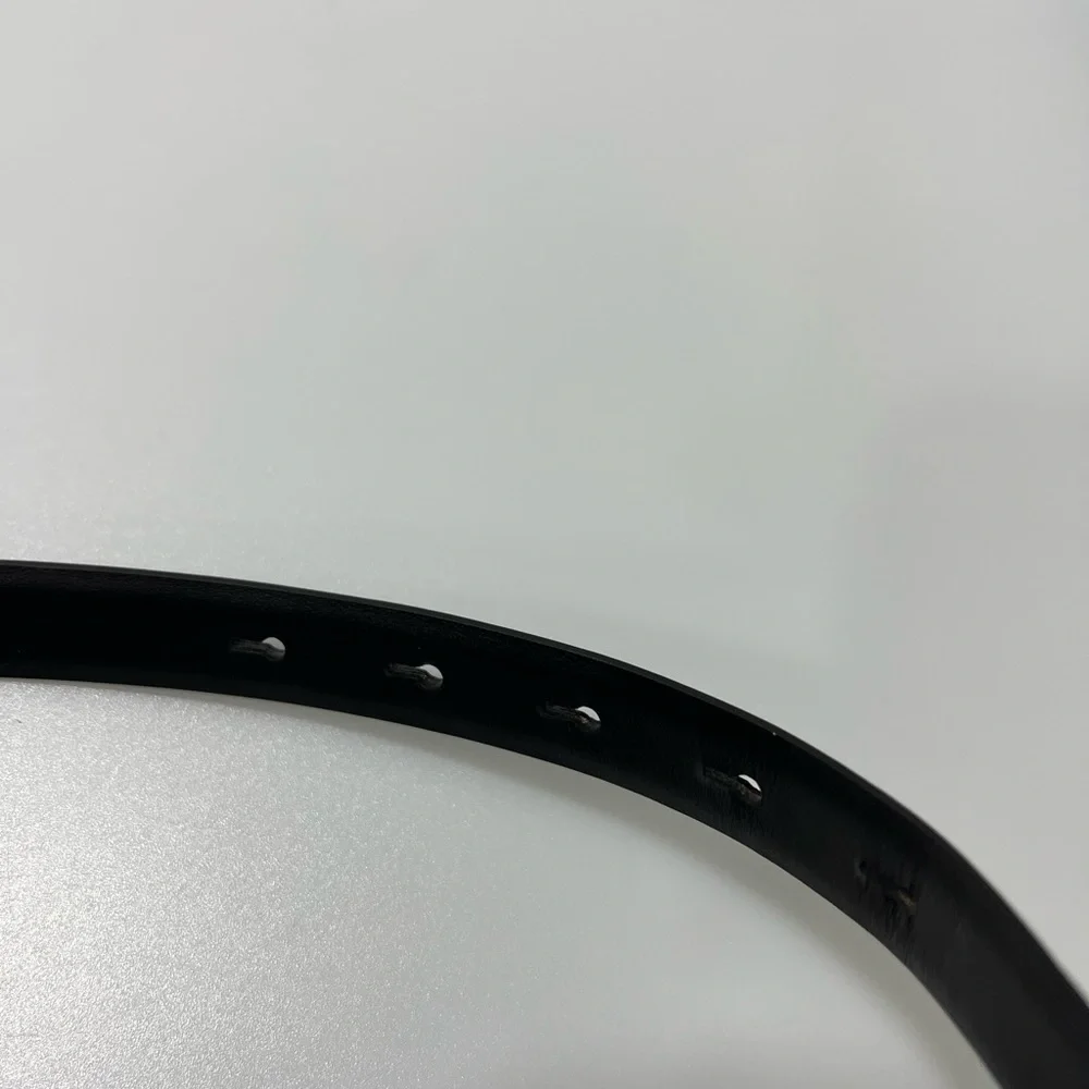 Salvatore Ferragamo Gancini Buckle Belt Black Gold Women’s 75/30 - Picture 5 of 6